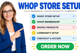 setup whop store, whop membership, stan store, gumroad and whop community