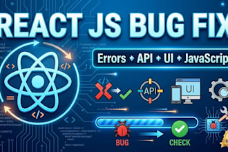 fix react js bugs, errors and frontend issues