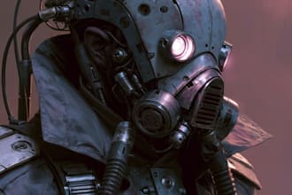 design stunning sci fi portrait art