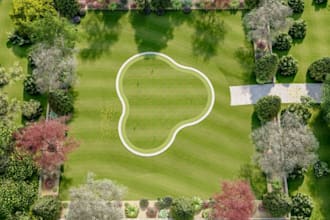 design 3d mini golf course,bunker,golf hole,tropical park,indoor simulator setup