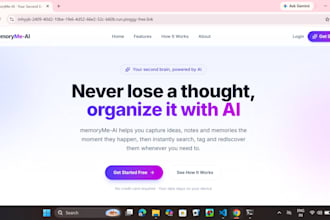 build a modern react ai memory notes and dashboard app