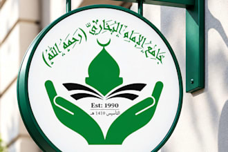 create professional arabic typography islamic logo design