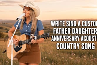 write sing a custom father daughter anniversary acoustic country song