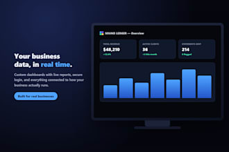 build a custom admin dashboard with reports, login, and data management