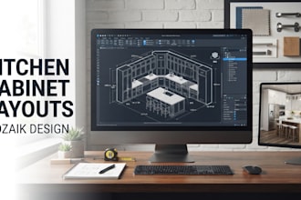 create kitchen cabinet layouts in mozaik