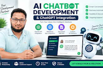 develop ai chatbot, chatgpt integration, and custom ai apps