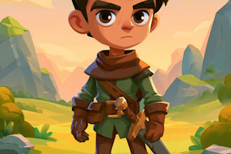 draw 2d game character or 2d game character