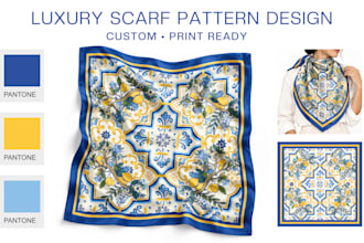 design luxury silk scarf patterns for your fashion brand