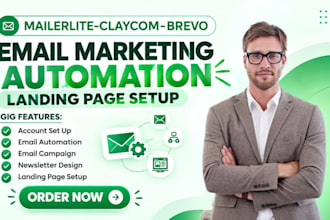 do mailerlite claycom brevo email marketing automation landing page setup