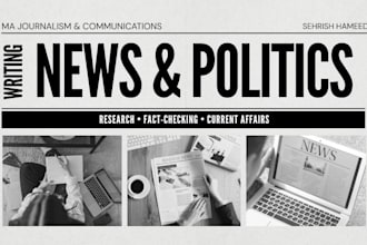 write accurate journalistic news articles for websites and blogs