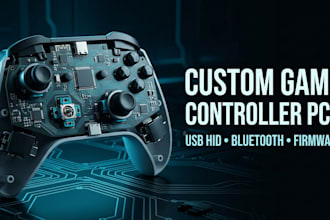 design custom game controller pcb with usb hid and bluetooth firmware