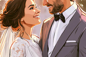 do couple portrait custom couple