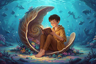 draw children book cover illustration and children story book illustrations