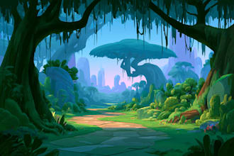 design a background, environment for your game