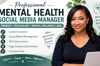 be your mental health therapy social media marketing manager and content creator