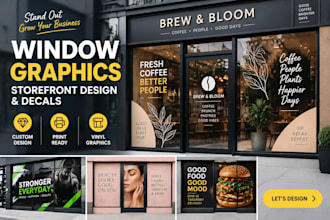 design window graphics, storefront decals, vinyl and signage for your business
