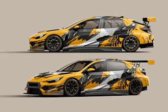 draw car wrap vehicle wrap truck wrap racing car wrap