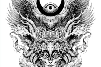 design original dark art tattoo illustrations