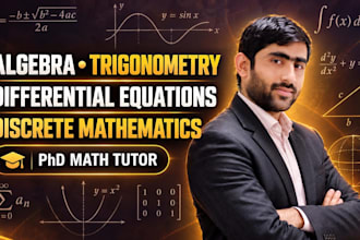 teach algebra, trigonometry, differential eq, discrete math