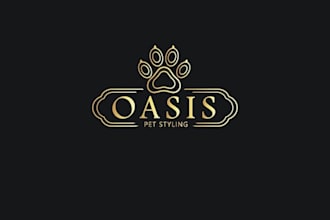 design elegant star pet grooming salon has rustic logo