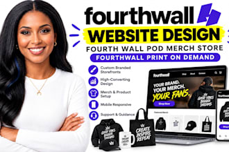 fourthwall website design fourth wall pod merch store fourthwall print on demand