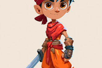 draw 2d game character or 2d game