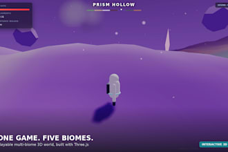 build a 3d browser game or interactive demo using threejs