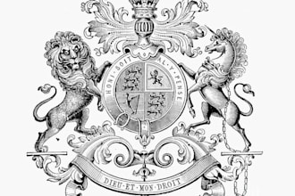 do custom vintage coat of arms logo with vector illustration