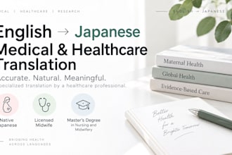 translate english healthcare content into natural japanese