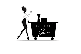 design feminine mobile coffee cart logo