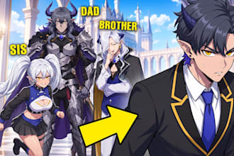 create custom anime manga and manhwa thumbnails for youtube