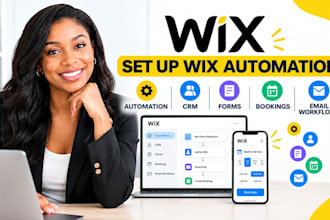 set up wix automation, CRM, forms, bookings and email workflows