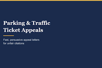 write a winning parking or traffic ticket appeal letter