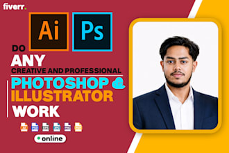 do anything on adobe application, logo, redraw image, vector art, illustration