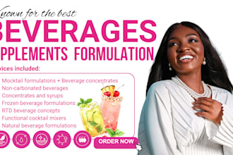 formulate energy drinks, functional beverages drink products, supplement vitamin