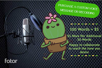 record a custom voice message