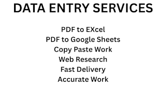 do data entry PDF to conversion google sheets work
