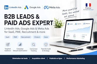 linkedin ads b2b saas recruitment pme rh google ads fintech meta ads audit seo