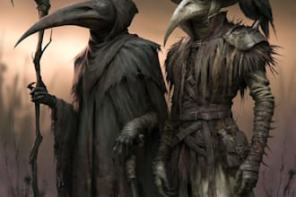 draw realistic dark fantasy art and horror illustrations