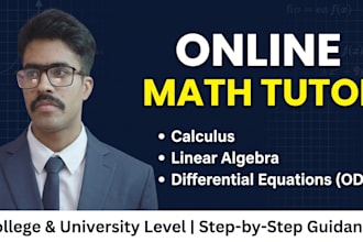 be your expert online math tutor for algebra and calculus