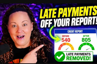 credit repair, inquires remove, collection, boost score, late peyment, chargeoff