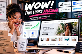 design bigcommerce store, ecwid store, square online, opencart and stan store