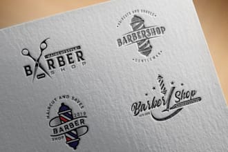 design outstanding barber shop logo