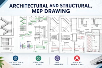 design architectural drawings, structural plan, mep and floor plan in alabama