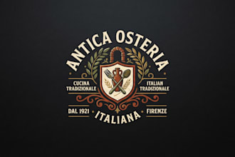 design an authentic and tradition italian restaurant logo