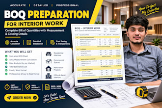 do boq preparation data entry and billing work