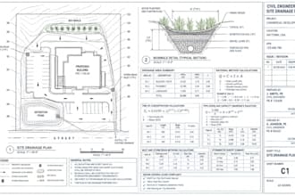 draft city permit ready drainage reports, grading, and swppp plans