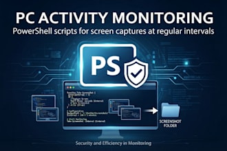 develop a powershell script to automate background screenshots and tracking