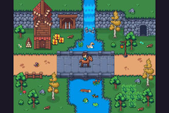 create pixel art backgrounds, tilesets, maps and game environments for your game