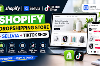 sellvia marketing, digital product, shopify dropshipping store, tiktok shop